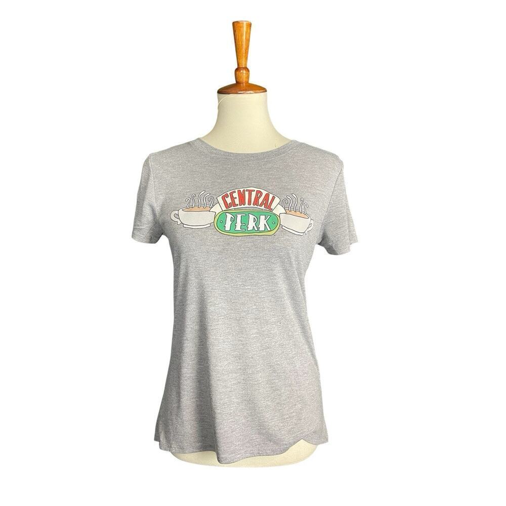Friends Central Perk Gray T-Shirt Women Size Medium 90s Nostalgia Graphic Tee